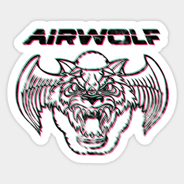 Airwolf Sticker by Doc Multiverse Designs
